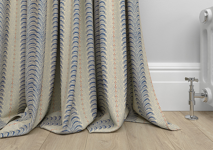 Land & Shore Fintra Stripe, Blue Red - Made to Measure Curtains - Image 6